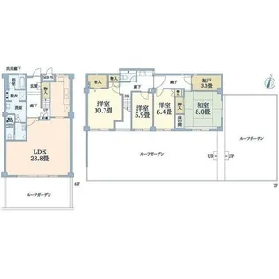 プレジデンス御影【6階】の間取り