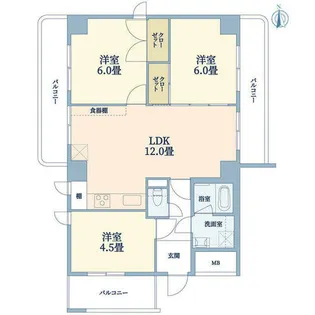藤和セントシティ西宮【4階】の間取り