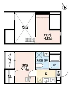 アクア鳴海【1階】の間取り