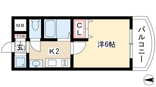 プレサンス泉アーバンゲート【4階】の間取り