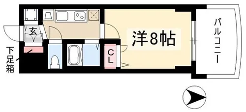 プレサンス泉アーバンゲート【4階】の間取り