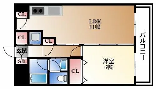 ヒルズ宮根台【5階】の間取り