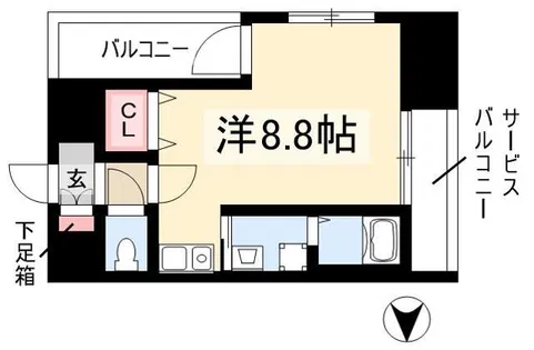 プレサンス名古屋STATIONザ・シティ【8階】の間取り