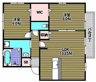 オリーベンハウスタカベ【1階】の間取り