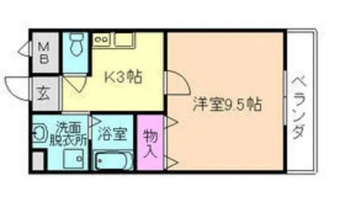 アネックス桜の町C棟【3階】の間取り