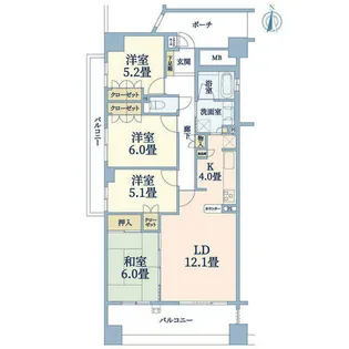 ア・デイ豊中服部ヒルズ【3階】の間取り
