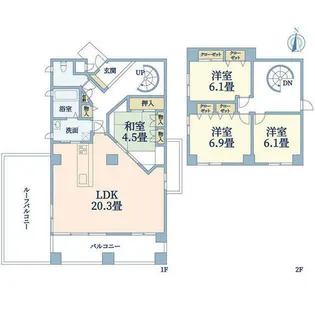 甲南コーポラス【10階】の間取り