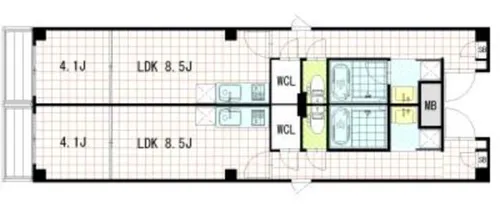 Villa Mauloa(ヴィラマウロア)【3階】の間取り