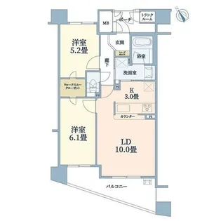 キングレジデンス ラ・セーヌ宝塚【9階】の間取り