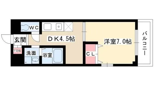 Tres En Vogue【203号室】の間取り