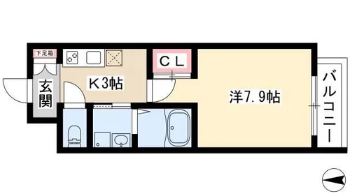 カーササクラ2番館【2階】の間取り