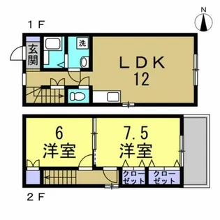 美里ガーデン【2号室】の間取り