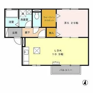 セジュール名和【102号室】の間取り