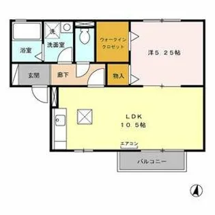 セジュール名和【102号室】の間取り