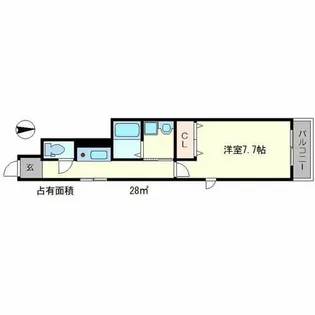 ルミエール聖護院West【1階】の間取り