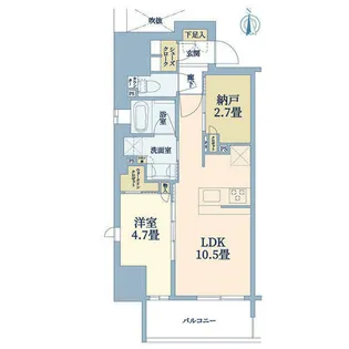 ソルティア天満橋駅前【6階】の間取り