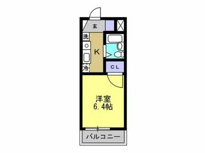 サンウォーム駅西【205号室】の間取り