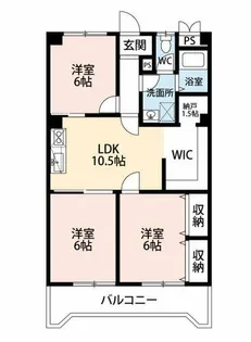 マンション西浦【203号室】の間取り