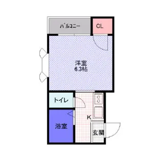 クワイエット四條畷【203号室】の間取り