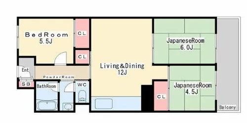 ユニハイツ朝霧【302号室】の間取り