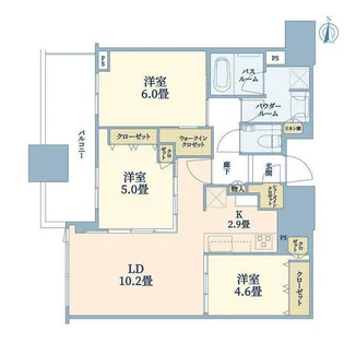 シティタワー大阪本町【38階】の間取り