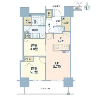 ローレルタワー堺筋本町【15階】の間取り