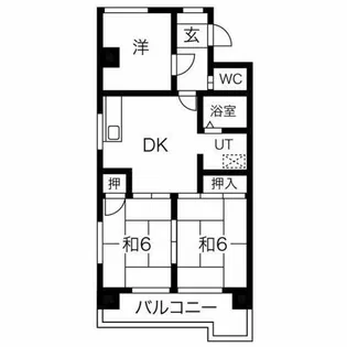 パークエステイツ【206号室】の間取り