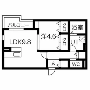 G flat 太閤【1階】の間取り