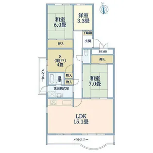 メゾン千里丘B棟【2階】の間取り