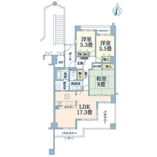 エルタウン学園6【5階】の間取り