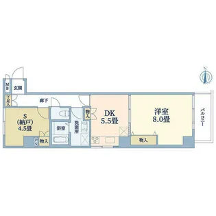 ライオンズマンション清水【3階】の間取り