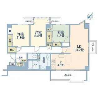 甲南コーポラス【7階】の間取り
