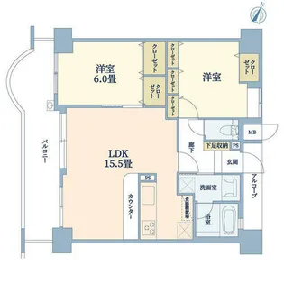 ワコーレ深江駅前ハーモニーガーデン【10階】の間取り