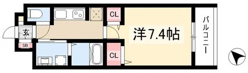 アスナロード【203号室】の間取り