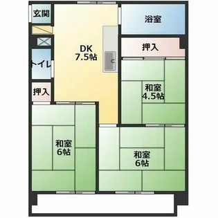 内山ビル【303号室】の間取り