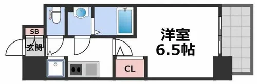 アドバンス天王寺南パキラ【10階】の間取り