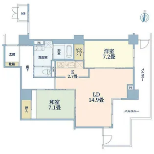 ザ・レジデンス芦屋スイート【4階】の間取り