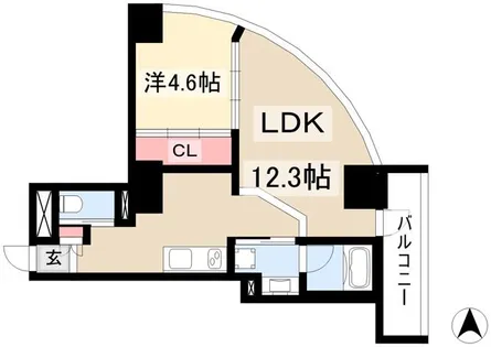 レジデンスT・L新栄【802号室】の間取り