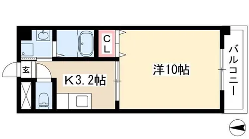 カサグランデ新栄【3階】の間取り
