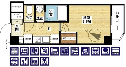 Mv.imp新大阪【9階】の間取り