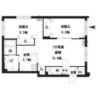 グランメールS34【1階】の間取り