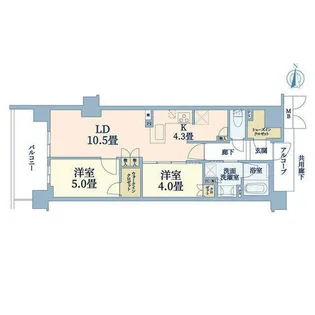 ジオ京都二条【5階】の間取り