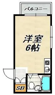 ダイバーシティ神戸長田【2階】の間取り