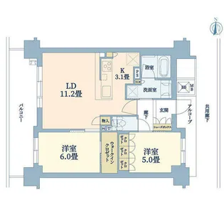 シエリア高槻松原町【9階】の間取り