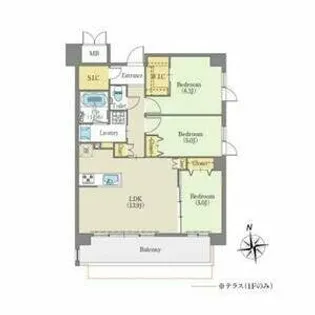 グランドゥール覚王山大島【2階】の間取り