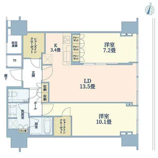 Brillia Tower 堂島【26階】の間取り