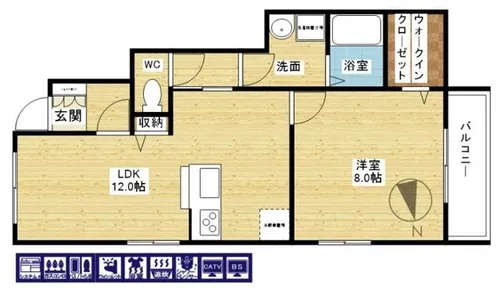 エミール一樹【1階】の間取り