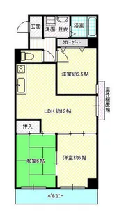 サンクレール鴻池【5階】の間取り