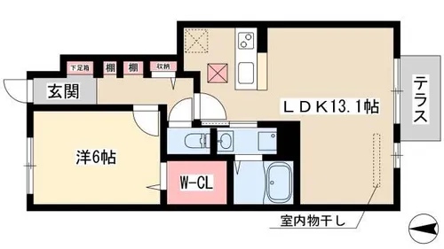 クレシェンテ【102号室】の間取り