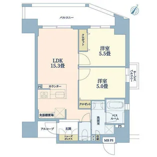 ザ・神戸北野レジデンス【3階】の間取り